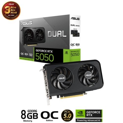 Card màn hình ASUS DUAL RTX5050 O8G PCIe 5.0 8GB DDR6